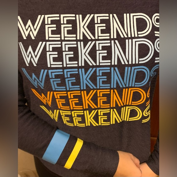 Chaser Weekends Sweatshirt Size S - Picture 2 of 4